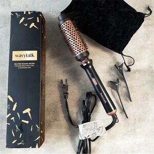 Wavytalk Thermal 1-1/2" Heated Round Brush Ceramic Volume Curls or Blowout Look
